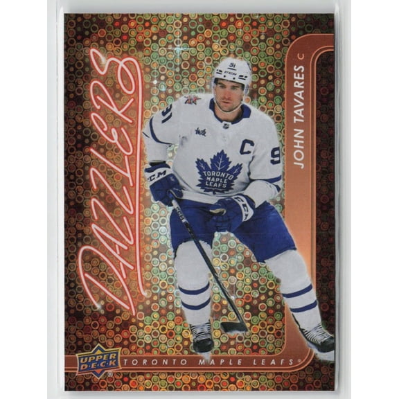 2024-25 Upper Deck Series 2 Dazzlers Orange #DZ-57 John Tavares Toronto Maple Leafs Hockey Card