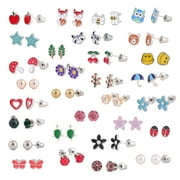 CAMERIARIO 2024 30 Pairs Earrings For Girls Sensitive Ears With Stainless Steel Post Assorted Cute Stud Earrings For Teens Girls Women