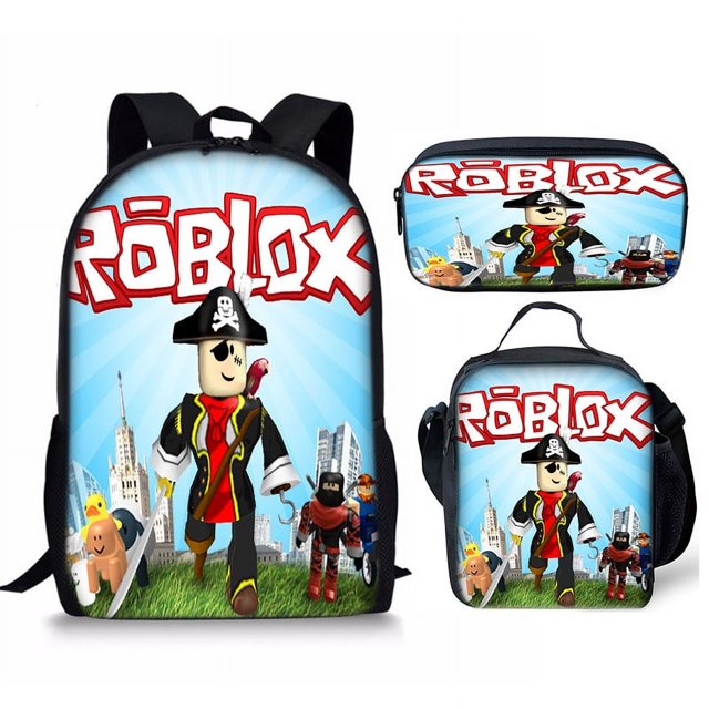 2024 3D new Roblox student backpack, meal bag, pen bag, Roblox printed