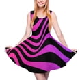 thumbnail image 1 of 2024 4XL 3XL Size Big Clothes Custom Summer Dress Skate Trendy Women Dresses Casual Art Abstract Dress Striped Black Red Yellow, 1 of 7