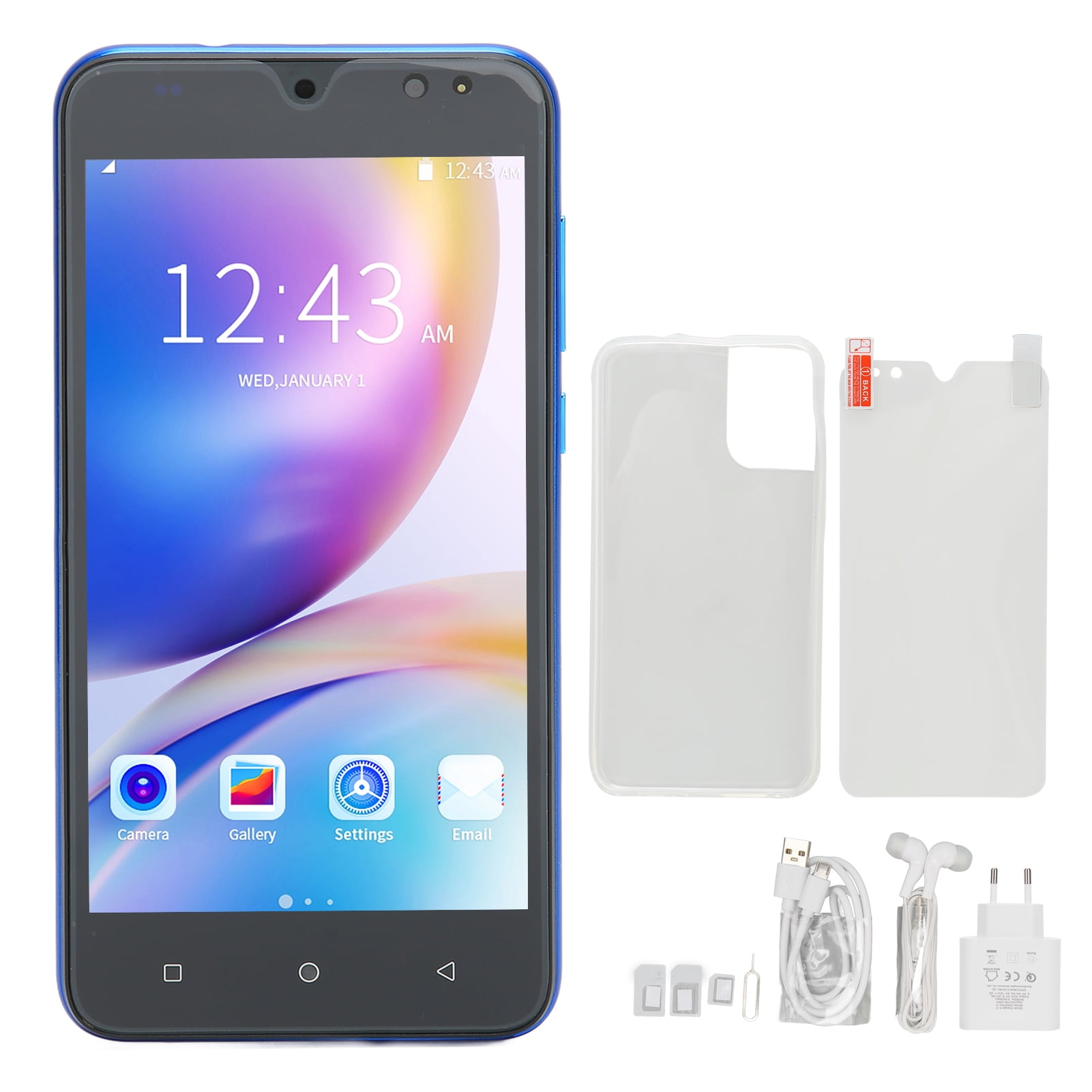 2024 5.45 Inch FHD Smartphone Face Unlock 2GB RAM 16GB ROM Dual Card