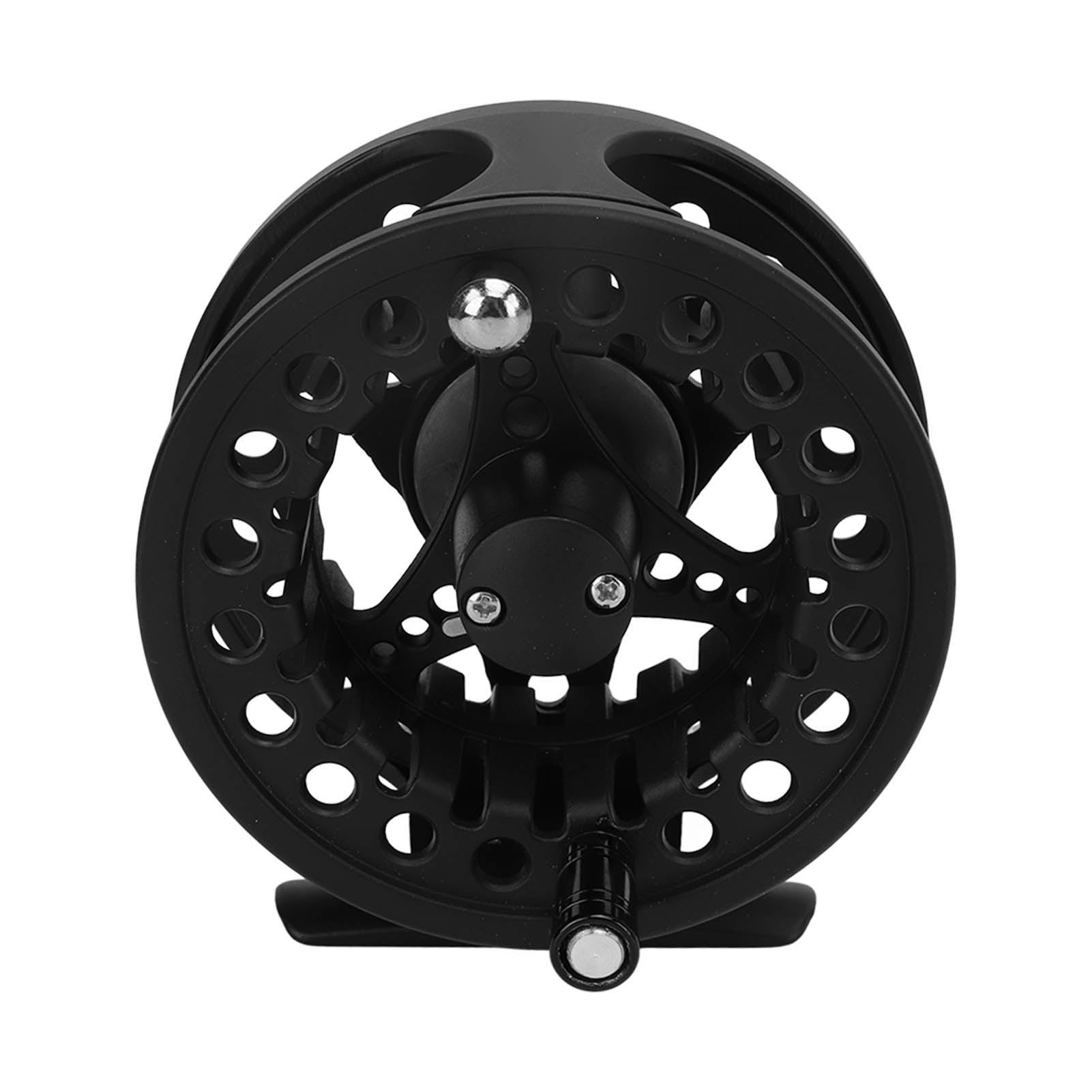 2024 5/6 Metal Fly Reel Large Arbor Black Aluminum Alloy Fly Fishing