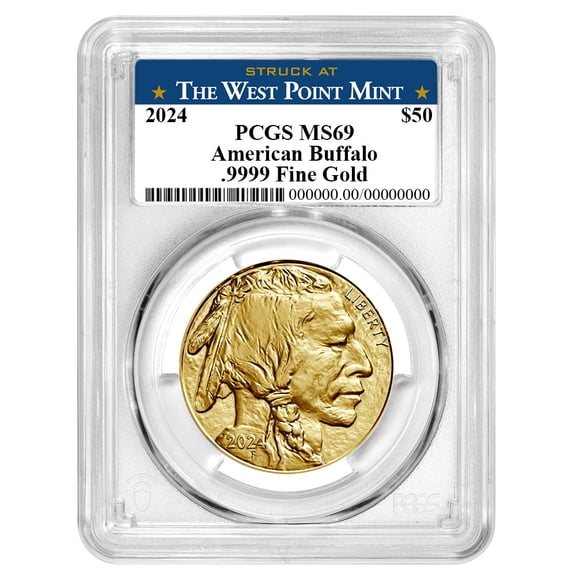 2024 $50 American Gold Buffalo PCGS MS69 West Point Label