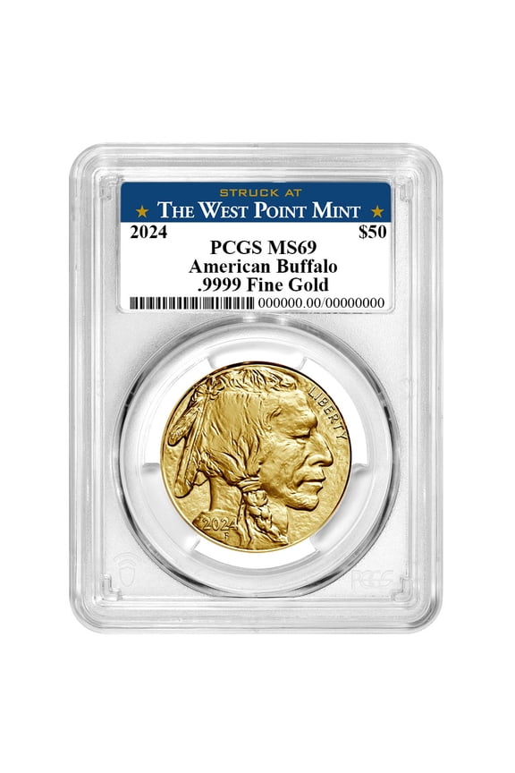2024 $50 American Gold Buffalo PCGS MS69 West Point Label