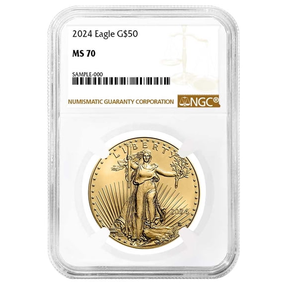 2024 $50 American Gold Eagle 1 oz NGC MS70 Brown Label