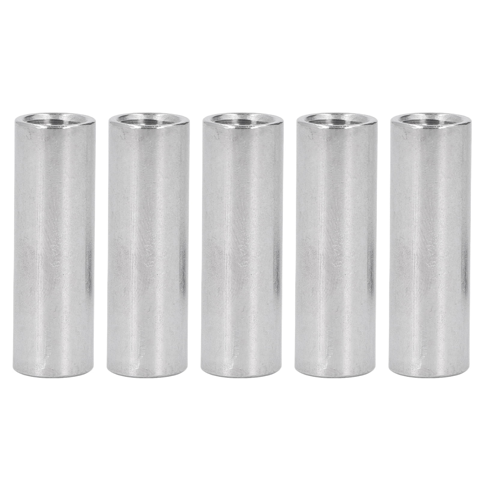 2024 5PCS M12 Cylindrical Coupling Nuts 304 Stainless Steel Female Thread Round Connector Nut