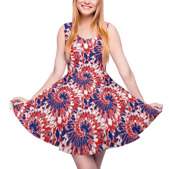 2024 5XL 4XL Size Big Clothes Pattern Summer Dress Skate Beach Women Dresses Casual Print Light Bright Dress Dye Tie Colorful