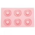 2024 6 Cavity Silicone Donut Baking Pan Tray Nonstick Cake Biscuits