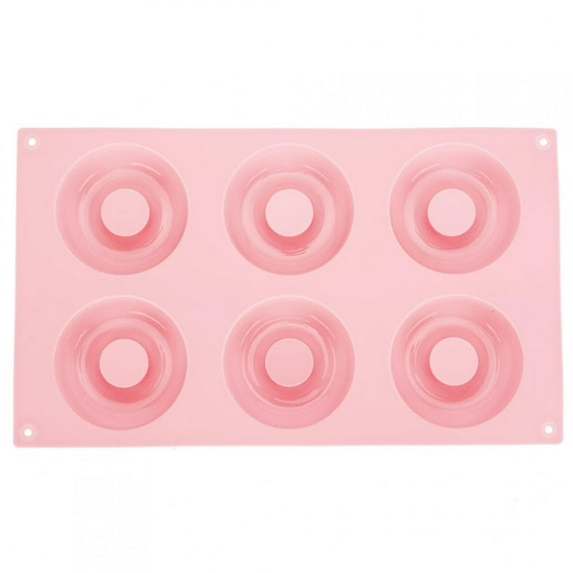 2024 6 Cavity Silicone Donut Baking Pan Tray Nonstick Cake Biscuits