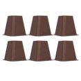 2024 6 Pcs Furniture Risers Plastic Antislip Bed Risers Wood Grain for