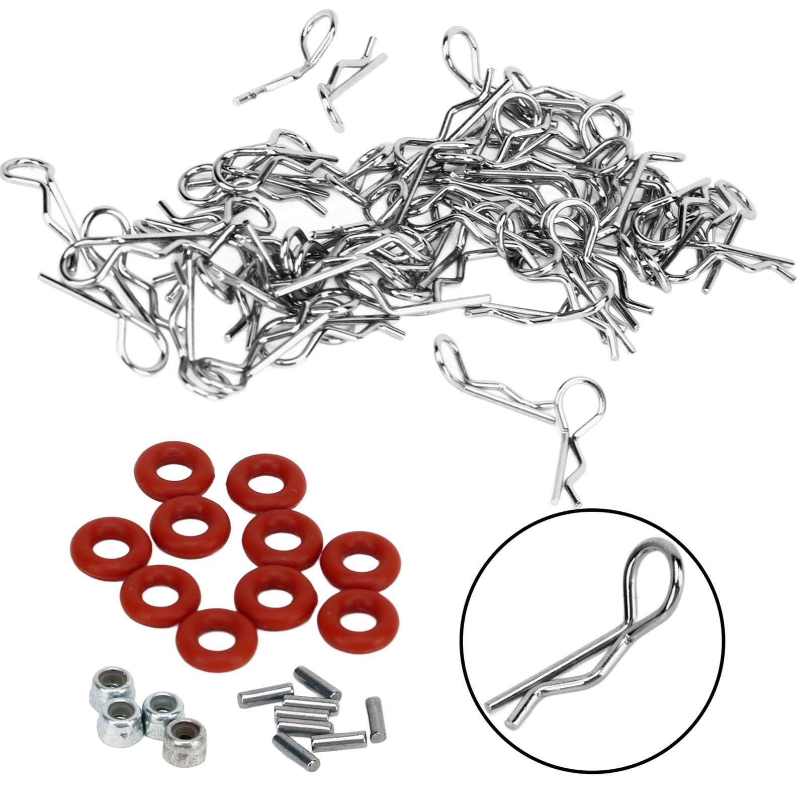 2024 60PCS RC Car Body Clip 12mm Length 0.6mm Dia Easy Removal