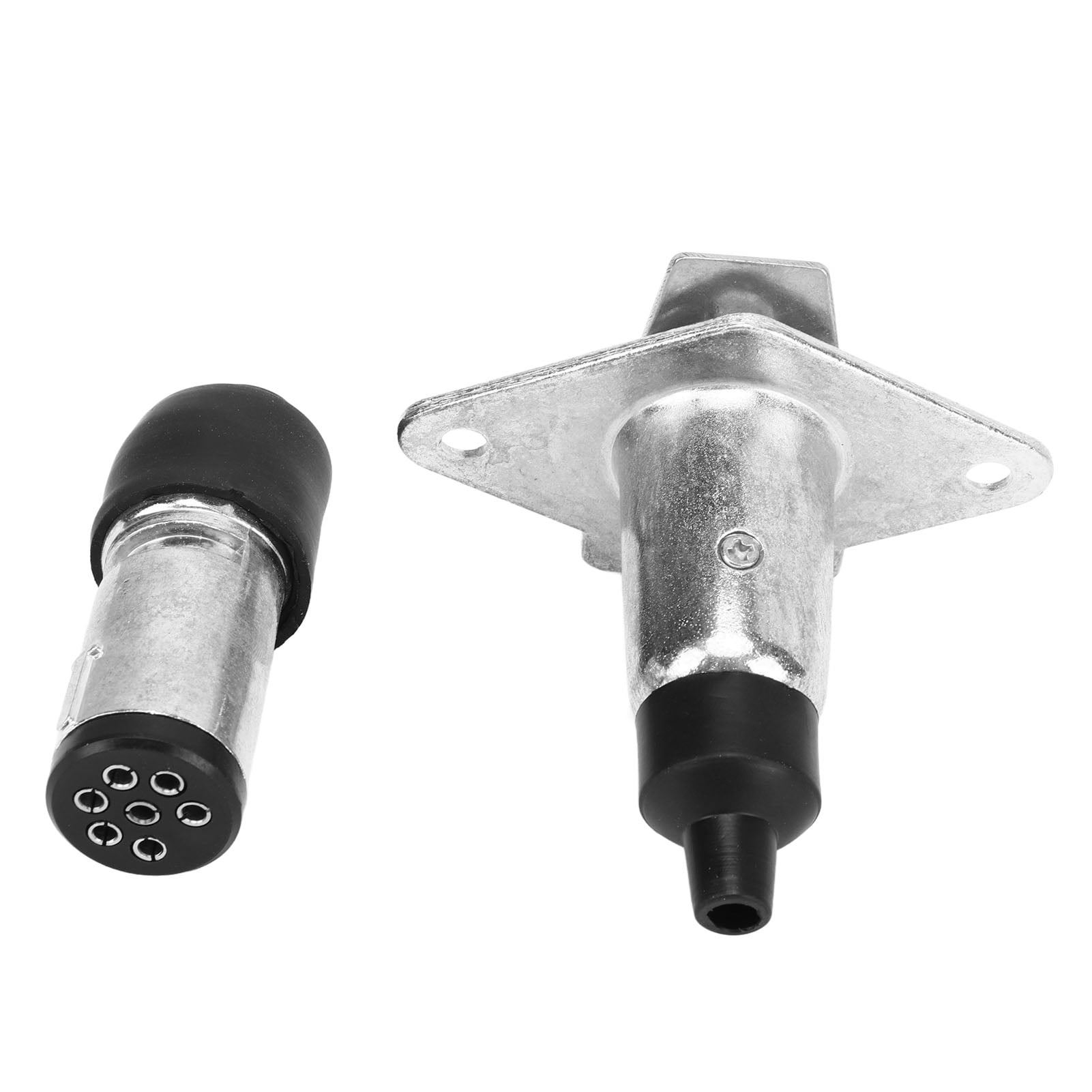 2024 7 Pin Trailer Plug and Socket Set Small Metal Trailer Accessory