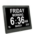 2024 8.7inch Digital Day Calendar Clock Auto Dimming Large Display