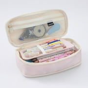 Wisolt Large Capacity Pencil Case - Pink, for Students, School Use, Multifunctional.
