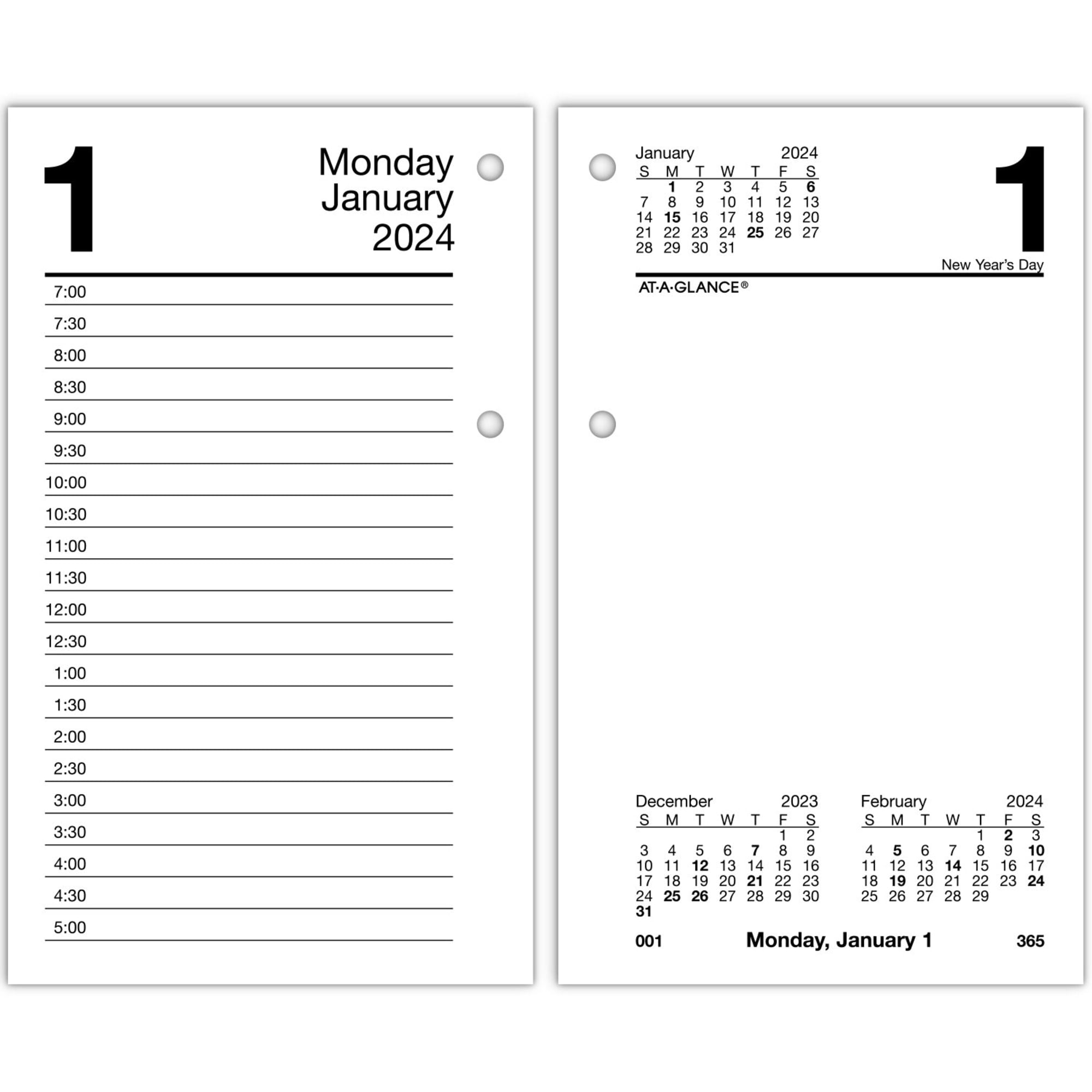 At A Glance Daily Loose Leaf Desk Calendar At A Glance Daily Loose Leaf Desk Calendar