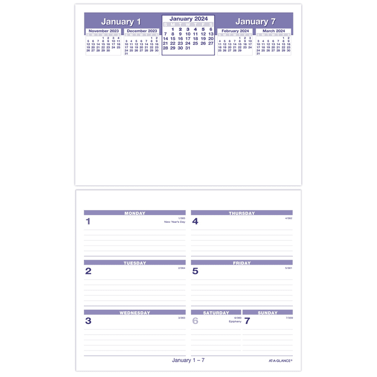 Flip-A-Week Desk Calendar Refill with QuickNotes, 7 x 6, White Sheets, 12-Month (Jan to Dec): 2024 Flip-A-Week Desk Calendar Refill with QuickNotes, 7 x 6, White Sheets, 12-Month (Jan to Dec): 2024