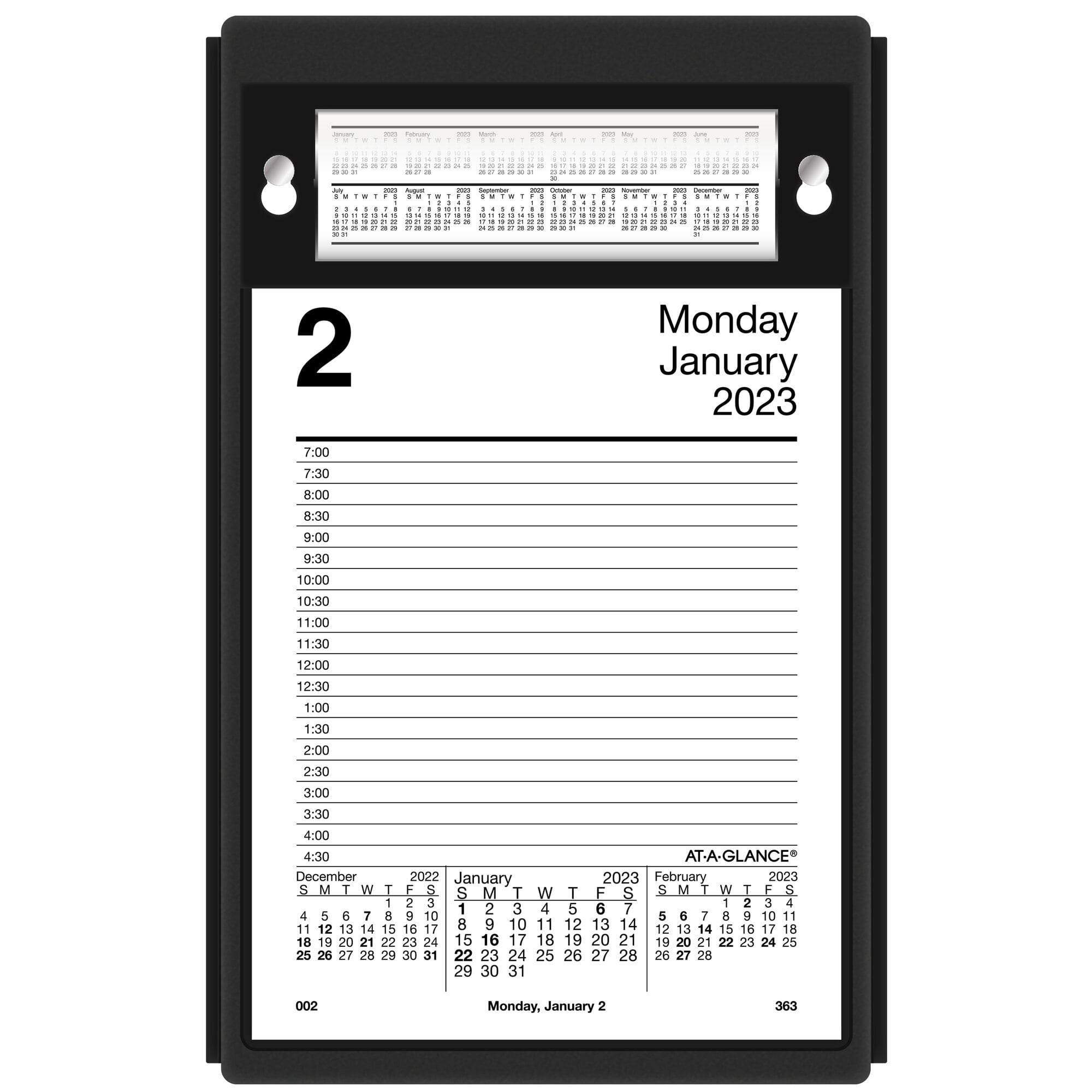 2024 ATAGLANCE Style 8" x 5" Daily Desk Pad Calendar Refill White