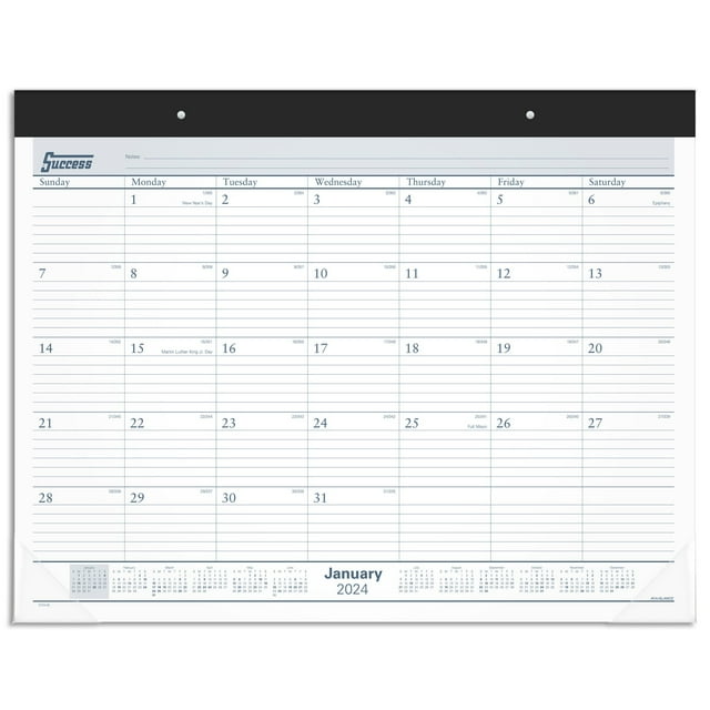 2024 ATAGLANCE Success 21.75" x 17" Monthly Desk Pad Calendar White