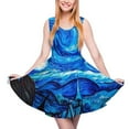 thumbnail image 1 of 2024 Abstract Starry Night Dress Night Club Dresses Sleeveless Streetwear Skate Dress Woman Custom Clothing Gift Idea, 1 of 7