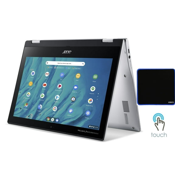 2021 Acer 11.6" Lightweight HD Touch-Screen Chromebook MediaTek MT8183C 8-Core Processor, 4GB DDR4 RAM, 32GB SSD, WiFi, Chrome OS with UltraTech Mouse Pad Bundled - Nextday Shipping Available.
