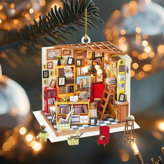 2024 Acrylic Christmas Pendants, Mixed Shapes for Trees & Windows, versatile pack for christmas decorations indoor outdoor