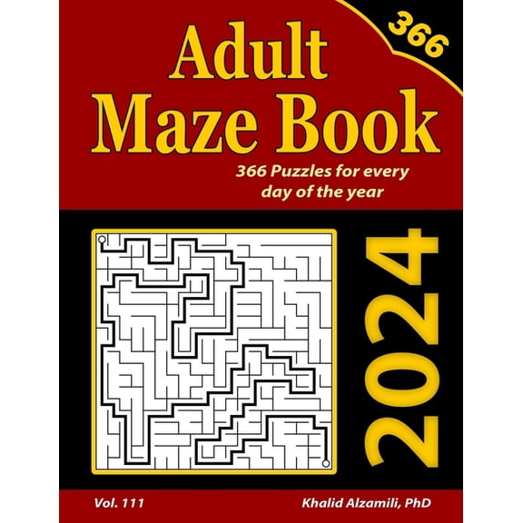 Game Calendars 2024 Adult Maze Book: 366 Mazes for Every Day of the Year, (Paperback)