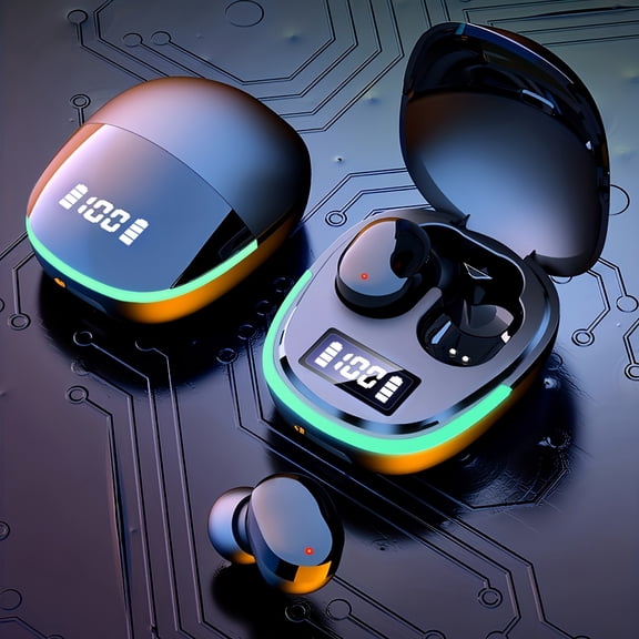2024 Advanced Wireless Earbuds with LED Display, Touch Controls, and True Wireless Stereo - Sweat-Resistant Sports & Gaming Headset, Type-C Charging Case, Compatible with iOS & Android Devices