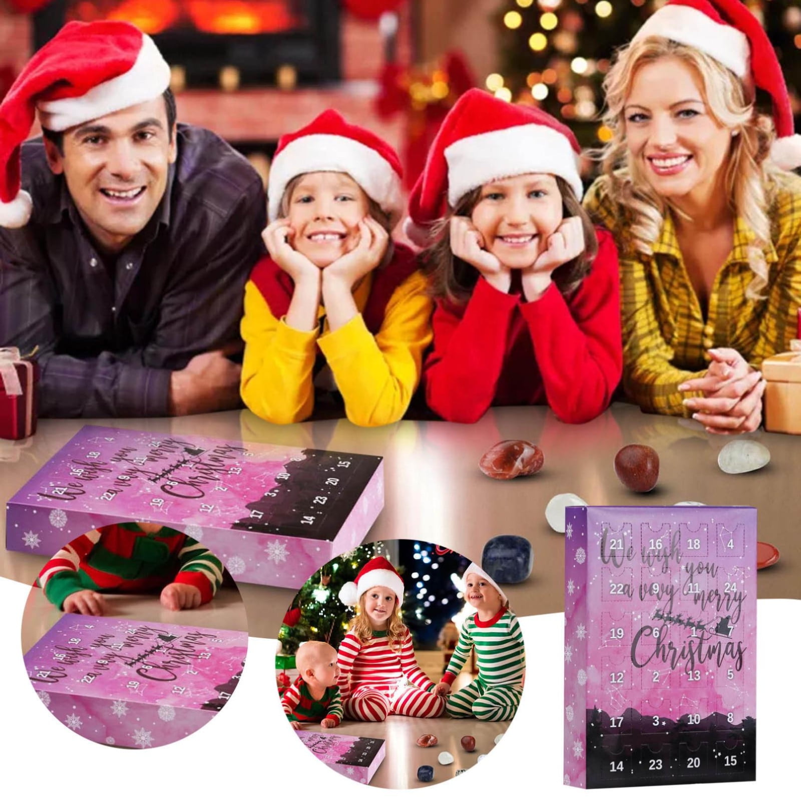 2024 Advent Calendar 2024 24 Days Natural Stone & Christmas Countdown