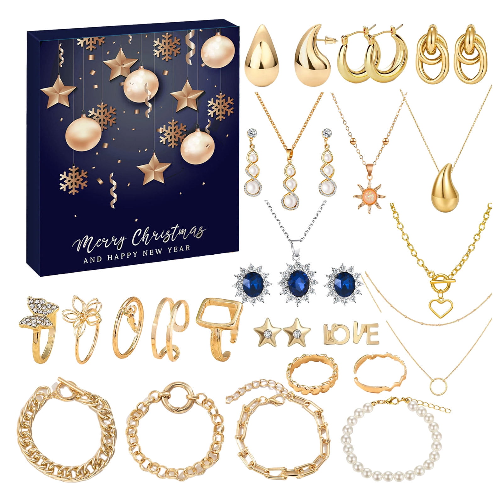 Calendrier De L'Avent 2025 Bijoux – 24 Jours – Collier & Bracelet Avec Brevloques – Cadeau Noël Fille - 10