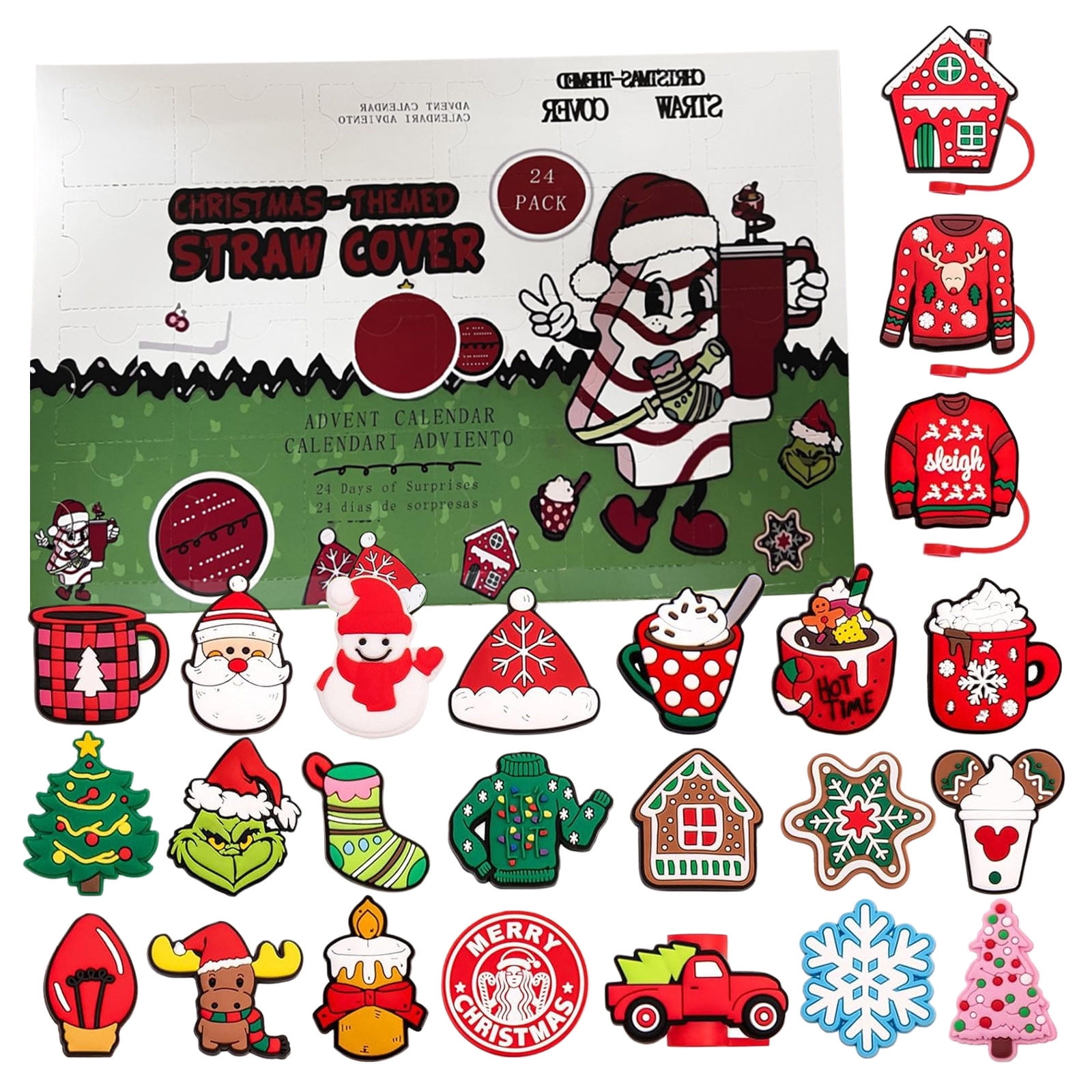 2024 Advent Calendar, Holiday Advent Calendar Playset for Kids 24