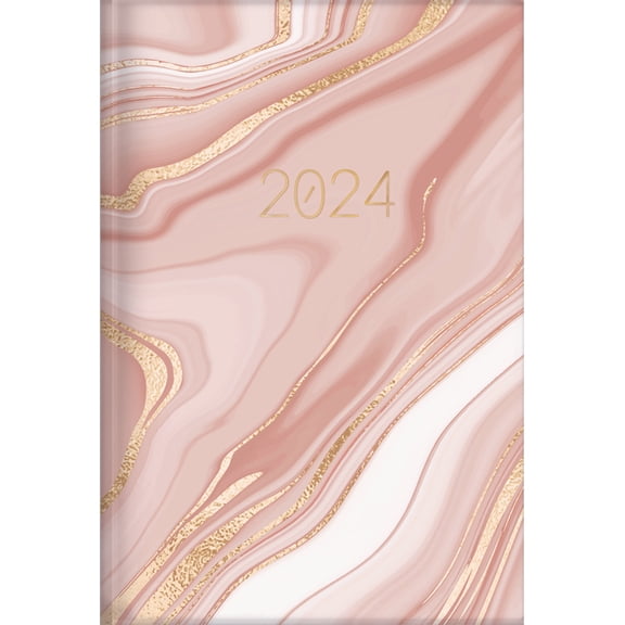 2024 Agenda - Tesoros de Sabidura - Mrmol Rosa: Con Un Pensamiento Motivador O Un Versculo de la Biblia Para Cada Da del Ao (Paperback)