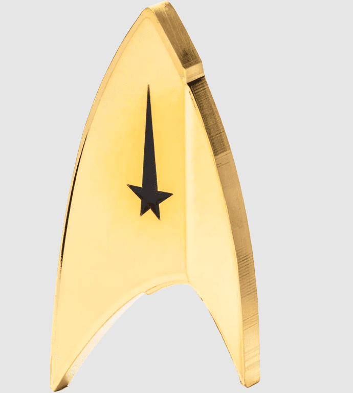 NEW ZEALAND MINT 2024 Agoro Star Trek Starfleet Command Insignia 1 oz Gilded Enamel Silver Coin