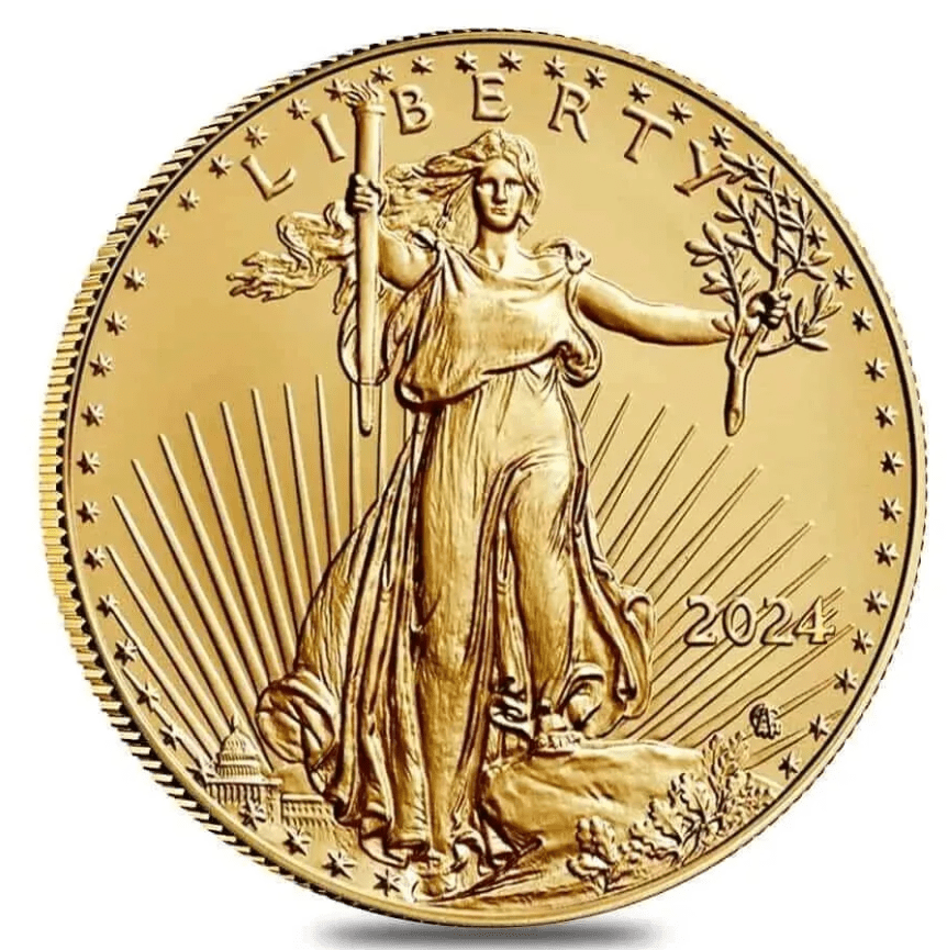 UNITED STATES MINT 2024 American Gold Eagle (AGE) 1/10 oz Gold Coin