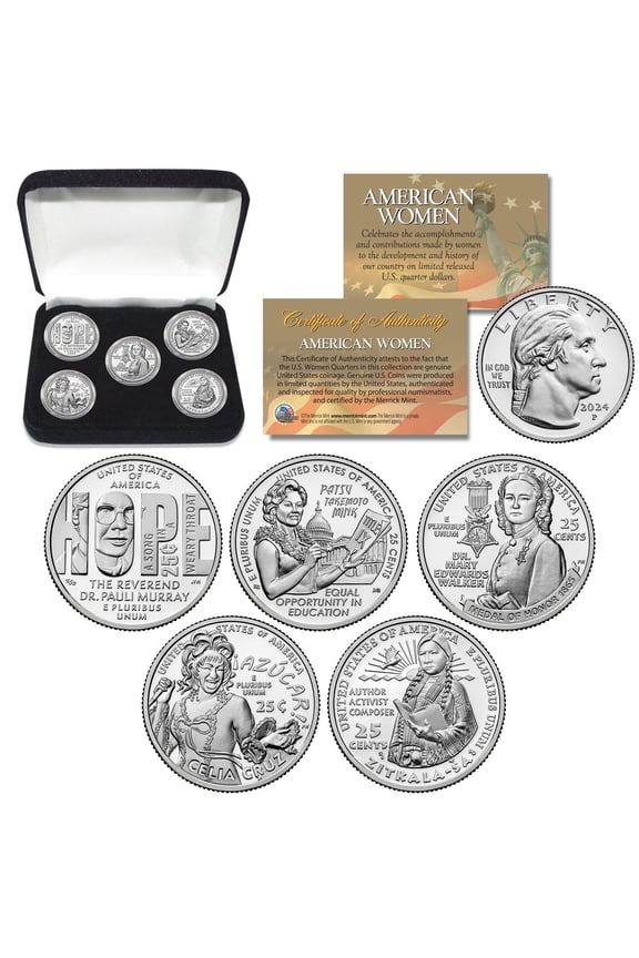 2024 American Women Quarters US Mint 5-Coin Complete Set with BOX (P-Mint)
