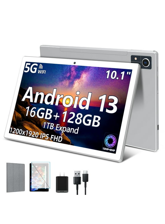 Android 13 Tablet,10 inch 128GB ROM (8+8) RAM Android 13 Tablets,8-Core MTK 8183,8MP + 13MP
