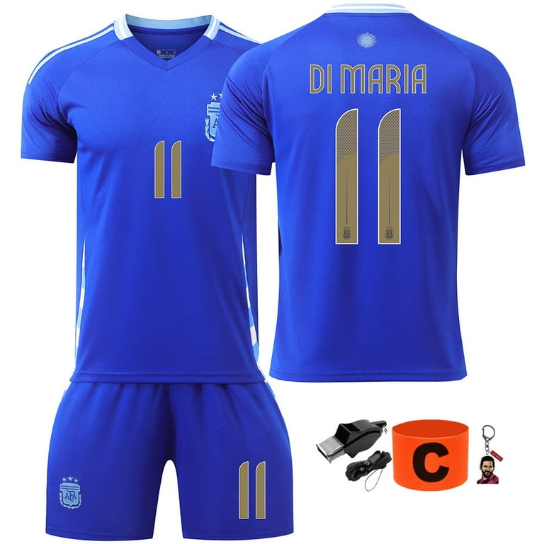 2024 Argentina Home Kids/Youth Jersey Set Fan Edition, Whistle