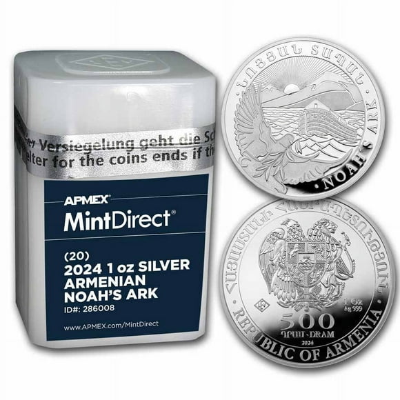 2024 Armenia 1 oz Silver Noahs Ark (20-Coin MintDirect Tube)