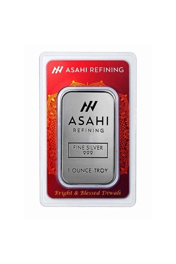 2024 Asahi Refining Diwali Festival of Lights 1 oz Silver Bar - In Assay