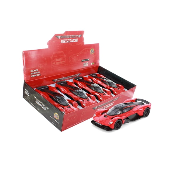 2024 Aston Martin Valkyrie, Red - Showcasts 661298D - 1/24 Scale Diecast Model Car