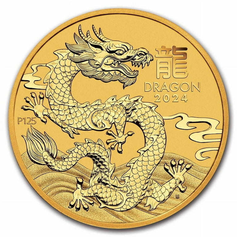 ゴールデンウィークセール☆大特価　サンゴールド　10kg 2024 Australia 1 oz Gold Lunar Dragon BU (Series III