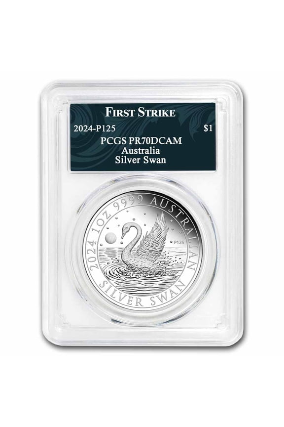 2024 Australia 1 oz Silver Swan PR-70 PCGS (FS, Swan Label)
