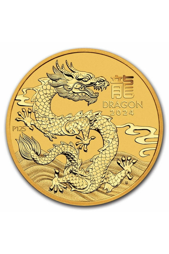 2024 Australia Perth Mint Lunar Dragon (Series III) 1/2 oz Gold Coin