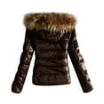 thumbnail image 1 of 2024 Autumn And Winter Women's Lightweight Down Warm Quilted Padded Hooded Jacket, 1 of 2