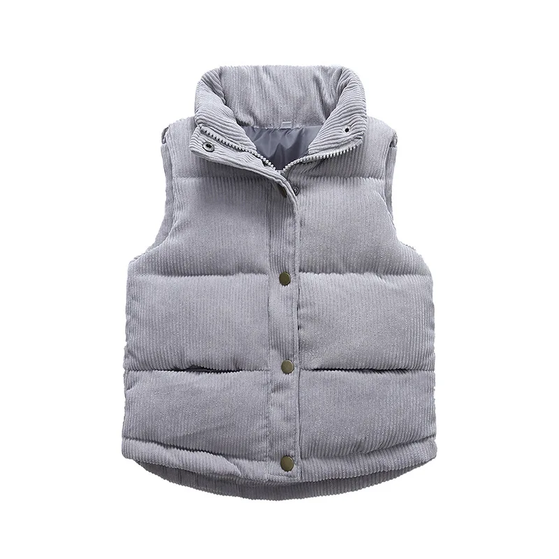2024 Autumn Children Warm Thicken Vest Baby Cotton Waistcoat Kids