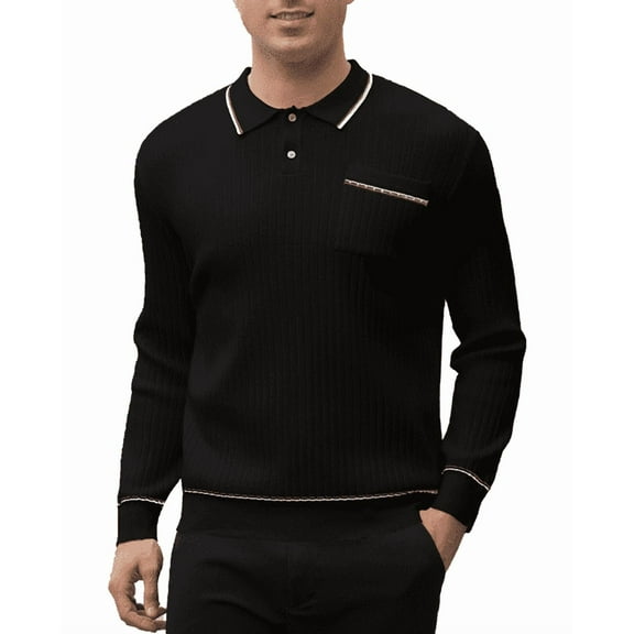 2024 Autumn New Polo Knitted Collar Knitted Sweater Handsome, Versatile, Simple and Fashionable