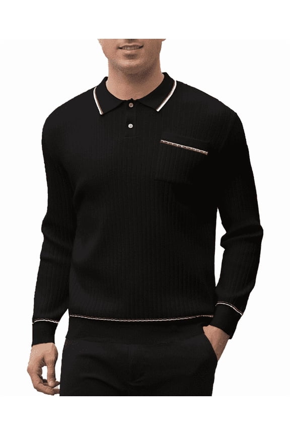 2024 Autumn New Polo Knitted Collar Knitted Sweater Handsome, Versatile, Simple and Fashionable