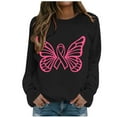 thumbnail image 1 of 2024 Autumn And Winter Cancer Print Women's Hoodless Sweatshirt Sweat Jacket Women Hoodies Women Athletic Color Jacket 2xl Sweaters Women Active Zip Hoodies Women Cat Sweatshirts for Women Cute Long, 1 of 4