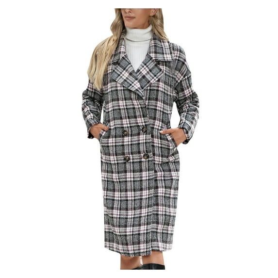 2024 Autumn and Winter Fashion Plaid Jackets for Womens Plus Size New Style Plaid Shirt Loose Long-sleeved Casual Shirt Cardigan Windbreaker Jacket