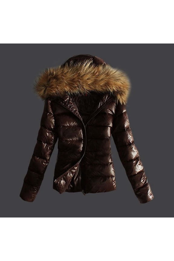 2024 Autumn And Winter Women's Lightweight Down Warm Quilted Padded Hooded Jacket Womens Coats Winter 3xl Womens Tops plus Size Cold Weather Coats for Women plus Size Leather Swing Coat plus Size Long