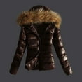 thumbnail image 1 of 2024 Autumn And Winter Women's Lightweight Down Warm Quilted Padded Hooded Jacket plus Size Jackets plus Size Wool Coats for Women 3x Womens plus Size Tall Coat Leopard Rain Jacket Women Womens plus, 1 of 5